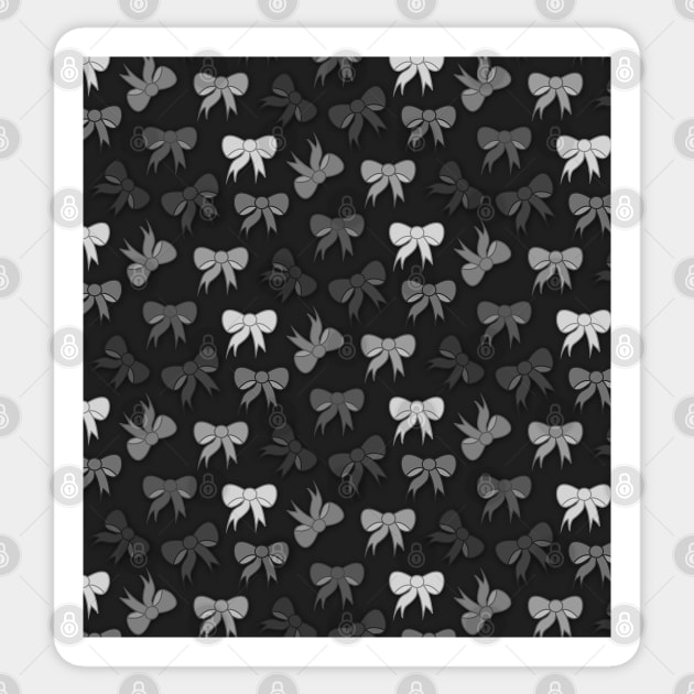 Bows in grey scale wallpaper Sticker by Spinkly